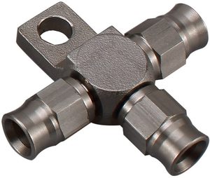 Raccord croisé à 4 voies en acier inoxydable usiné avec précision Haofa, résistant à la corrosion, connecteur <span class=keywords><strong>hydraulique</strong></span> pour conduites d'huile/gaz/eau - Product Image 5