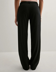 Pantalon vintage pour femme en similicuir, coupe bootcut, taille haute, avec poches - Product Image 1