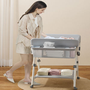 Cuna Portátil para Bebé y <span class=keywords><strong>Cambiador</strong></span> 3 en 1, Cuna Ajustable que se Convierte en <span class=keywords><strong>Cambiador</strong></span> de Pañales, Organizador de Juguetes para Guardería - Product Image 1