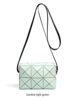 Nouveau Simple carré femmes sac géométrique en forme de diamant fille sac pliant couleur unie PVC bandoulière dame boîte sac