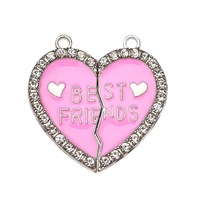 Collier d'amitié Best Friends Hearty Puzzle, accessoire pour couple, pendentif en alliage disponible en plusieurs couleurs