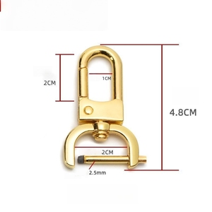 ตะขอเกี่ยวแบบหมุนได้ แข็งแรง ทนทาน ถอดออกได้ พร้อมห่วงเกลียว คลิปหนีบ สำหรับกระเป๋าถือ อุปกรณ์เสริม พวงกุญแจ - Product Image 4