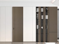 Porte intérieure en composite bois avec cadre en aluminium série 55, étanche, anti-déformation, insonorisée, WPC Alu-Wood, sur mesure