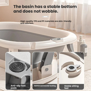 <span class=keywords><strong>Baignoire</strong></span> pliable pour animaux de compagnie, <span class=keywords><strong>baignoire</strong></span> pliable pour chiens et chats, <span class=keywords><strong>baignoire</strong></span> de toilettage portable anti-évasion avec drain pour petits/moyens animaux - Product Image 5