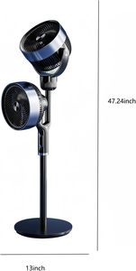 Yixuan 2025 thiết kế mới tùy chỉnh đôi đầu đứng hiện đại BLDC động cơ điều khiển từ xa LCD hiển thị tầng thường vụ fan hâm mộ - Product Image 2