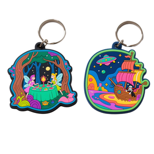 Porte-clés promotionnel personnalisé en PVC souple 2D multicouche, fabriqué par un assemblage qualifié selon les spécifications, écologique et de taille personnalisée - Product Image 2