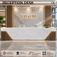 Comptoir de réception moderne en bois, réglable en hauteur, durable, pour hôtel, hôpital, bureau, commerce, caisse, bar