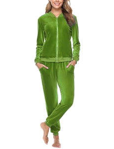 OEM 2026 Autumn Winter Solid Lightweight Wide Leg Casual <b>Trousers</b> & Long Sleeved Half <b>Zip</b> Tracksuit - Product Image 1