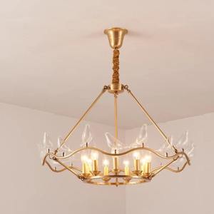 Gran oferta, luz colgante con diseño de pájaros de cristal, luces de araña doradas redondas LED para decoración, comedor, hogar - Product Image 3