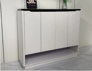 Mueble Zapatero Moderno Blanco con Puertas, Organizador de Almacenamiento Cerrado para Entrada/Hall, de Pie - Product Image 2