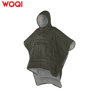 Couverture de camping chaude WOQI à capuche avec isolation 3M Thinsulate, poncho portable, ultraléger et compact