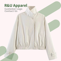 Vestes pour femmes R&U avec logo personnalisé, nouvelle veste de sport en toile imperméable, coupe-vent, respirante, à séchage rapide, coupe ample