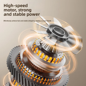 เครื่องทำฟองนมไฟฟ้าแบตเตอรี่สแตนเลส304 PP มือถือ USB ชาร์จไฟได้เครื่องตีไข่และตีไข่ - Product Image 4