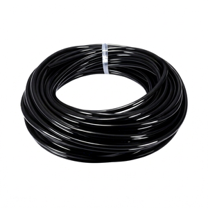 Carrete de manguera de jardín de PVC negro SSBO de 7 mm y 100 m, rollo de alta presión, flexible, duradero, antiabrasión, con mango telescópico multifunción - Product Image 1