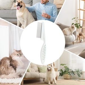 Peigne de toilettage pour animaux de compagnie, peigne doux pour animaux, protection, peigne à haute densité pour chat, chien, toilettage des poils d'animaux, acier inoxydable - Product Image 3