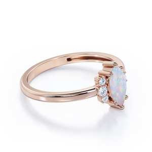 Bagues en argent Sterling 925, promesse Unique, <span class=keywords><strong>opale</strong></span> Rare et délicate, <span class=keywords><strong>pierre</strong></span> <span class=keywords><strong>de</strong></span> mariage, d'anniversaire et <span class=keywords><strong>de</strong></span> <span class=keywords><strong>naissance</strong></span> - Product Image 5