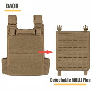 6000Dナイロン製軽量タクティカルベスト Molleシステム対応 マルチカラー ベストプレートキャリア - Product Image 3