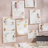 15 notes autocollantes par paquet, série Girl in The Spotlight, bloc-notes autocollants sur le thème des personnages pour écrire des notes et des messages