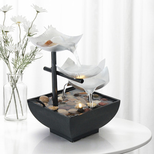 Belle décoration <span class=keywords><strong>de</strong></span> maison moderne couleur argent mini fontaine d'eau <span class=keywords><strong>de</strong></span> table en métal - Product Image 5