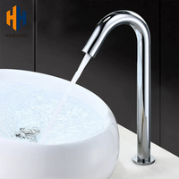 Robinet intelligent sans contact à infrarouge automatique pour salle de bain, en alliage de zinc, chromé, moderne et classique, à eau froide