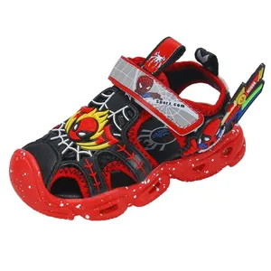 <span class=keywords><strong>Sandales</strong></span> de sport LED d'été pour garçons, motif <span class=keywords><strong>Spiderman</strong></span>, chaussures de plage décontractées, semelle souple, chaussures pour enfants - Product Image 3