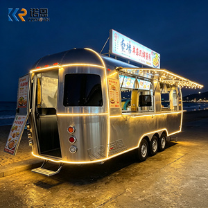Camion <span class=keywords><strong>de</strong></span> restauration rétro argenté, remorque mobile <span class=keywords><strong>de</strong></span> concession, remorque <span class=keywords><strong>de</strong></span> traiteur, pour burgers, café, desserts, et autres services <span class=keywords><strong>de</strong></span> restauration <span class=keywords><strong>de</strong></span> rue - Product Image 1