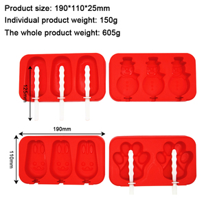 Moldes de silicona para helados, juego de 4 piezas, sin BPA, fáciles de desmoldar, con tapas, reutilizables, para hacer helados caseros para niños, anti-<span class=keywords><strong>goteo</strong></span>. - Product Image 4