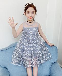 Robe de princesse en dentelle florale de style coréen pour bébé fille, idéale pour les mariages et les anniversaires, fournisseur chinois - Product Image 1