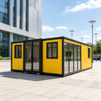 Maison capsule mobile et extensible, 2 chambres, 1 salle de bain, résistante au vent, au froid et au feu, hôtel, villa, mini-maison