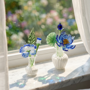 Jarrón de Flores Artificiales de Cristal de Murano Hecho a Mano, Adecuado para el Día de la Madre, Día del Maestro, Decoración del Hogar, Adornos - Product Image 2