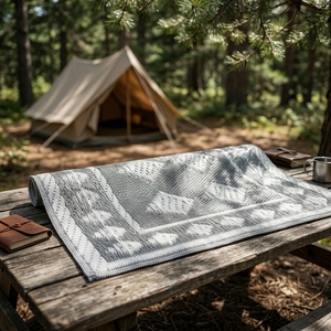Tapis de <span class=keywords><strong>caravane</strong></span> transparent en PP, tapis en <span class=keywords><strong>plastique</strong></span> recyclé, couverture en polypropylène, tapis de patio - Product Image 2