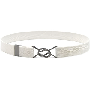 <span class=keywords><strong>Ceinture</strong></span> fine élastique extensible pour <span class=keywords><strong>femme</strong></span>, enfant et étudiante, avec petite boucle en alliage de 2,5 cm - Product Image 2