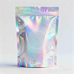 Buste Olografiche Personalizzate con Cerniera, Sacchetti Olografici Stand-Up in Materiali Riciclati, Struttura BOPP, Stampa Digitale per Gioielli - Product Image 3