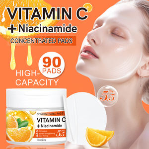 แผ่นโทนเนอร์สำหรับใบหน้าวิตามินซีและไนอาซินาไมด์ใหม่เพิ่มความกระจ่างใสให้กับใบหน้ารอยสิวรอยด่างดำแผ่นผ้าฝ้ายควบคุมน้ำมันสำหรับโทนเนอร์ - Product Image 2