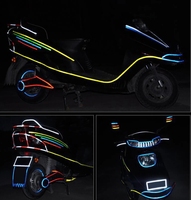 Ruban réfléchissant fluorescent de 8 m, autocollants de vélo de 1 cm pour le cyclisme, bandes de VTT, accessoires pour casque de vélo, scooter et moto