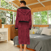 Peignoir en velours super doux, qualité hôtelière, luxe, séchage rapide, confortable et chaud, avec logo sur le devant, pour hommes et femmes