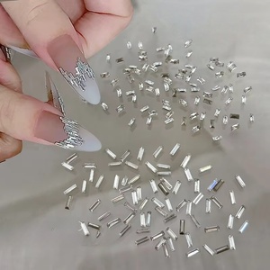 Paso Sico 2024 blanco 1*3mm Baguette Zircon piedra <span class=keywords><strong>de</strong></span> cristal <span class=keywords><strong>de</strong></span> alta calidad para Nail Art Rhinestone para la fabricación <span class=keywords><strong>de</strong></span> joyas <span class=keywords><strong>de</strong></span> <span class=keywords><strong>uñas</strong></span> DIY - Product Image 1