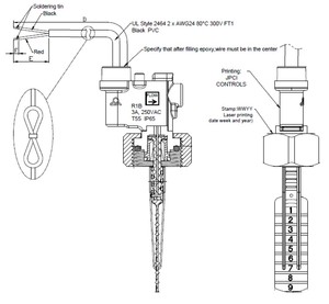 JPCI Type R1BH050 Paddle <strong>Flow</strong> <strong>Switches</strong> Liquid IP65 <strong>Water</strong> <strong>Flow</strong> Detection On <strong>Water</strong> Pipe Non Contact <strong>Flow</strong> Speed <strong>Water</strong> 3A - Product Image 3