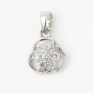 Proveedor de Joyería al por Mayor de Collares para Mujer con Colgante de Estrella de Plata de Ley 925 Chapada en Rodio con Circonita Cúbica - Product Image 3