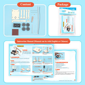 子供用ミニクレーン玩具工場卸売自己組み立て木製電磁リフター車モデルステム教育キット - Product Image 4