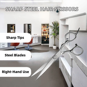 Tijeras de Peluquería Profesionales Creativas, Rectas, de Acero Inoxidable Japonés, para Diestros, con Puntas Afiladas de 5.5 Pulgadas y 30 Dientes - Product Image 2