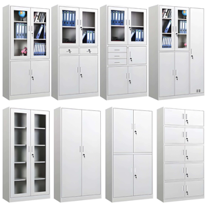 <span class=keywords><strong>Scaffali</strong></span> per <span class=keywords><strong>Ufficio</strong></span> dal Design Moderno Regolabili, Armadio Archivio in Acciaio a Prezzo Conveniente con Vetro e Lamiera Laminata a Freddo - Product Image 3