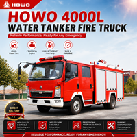 Camion-citerne à eau et camion de pompiers Howo Sinotruk 4CBM 4000 litres, modèle 2026, nouvelle génération, vente chaude en Chine