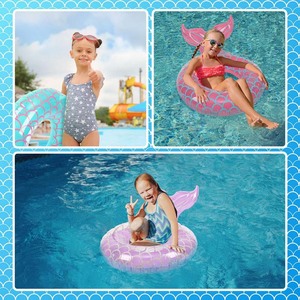 Flotador inflable de sirena de 90 cm para adultos, diversión acuática en piscina y playa - Product Image 5
