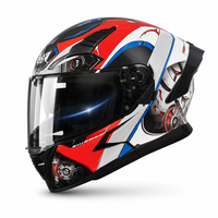 Casque de moto intégral 2026 personnalisable en usine avec visière double ABS, homologué 3C/DOT, 800 autocollants et fermeture rapide