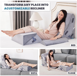 Juego de 6 Almohadas Ortopédicas de Espuma Viscoelástica de 22 Pulgadas de Ancho para Dormir, Alivio del Dolor de Hombros, Cabeza, Espalda, Rodillas, Cuello y Piernas Después de una Cirugía - Product Image 2