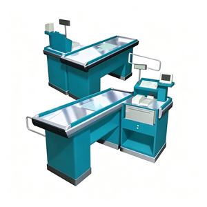 Mesa de Checkout Multifuncional para Supermercado com Prateleira de Exibição para Compras Impulsivas na Balcão de Caixa - Product Image 1