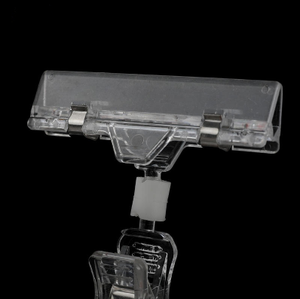 Soporte Ajustable de Plástico PP para Etiquetas Colgantes de Supermercado, Exhibidor de Tiras con Clip - Tamaño Personalizado - Product Image 5