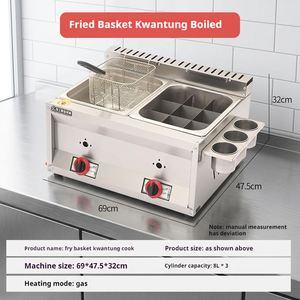 เตาทอดแก๊สสแตนเลสสำหรับร้านอาหาร—เหมาะสำหรับทอดเฟรนช์ฟรายส์และโดนัท - Product Image 5