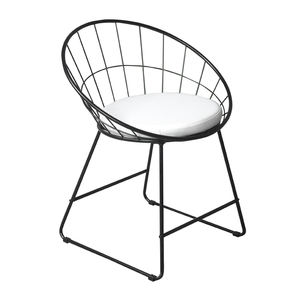 Miễn Phí Mẫu Vàng Hiện Đại Lưới Ngoài Trời Vòng Dkr Kim Loại Lá Thép Bê Tông <span class=keywords><strong>Stackable</strong></span> Lucy Chủ Tịch Ăn <span class=keywords><strong>Side</strong></span> Black Wire <span class=keywords><strong>Chair</strong></span> - Product Image 3